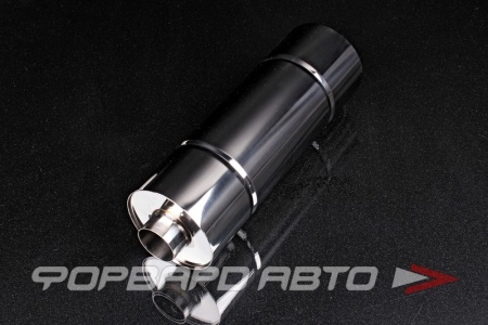 Купить Глушитель Вход = 51 мм Выход = 51 мм Длина = 350 мм, Диаметр 120 мм, нержавеющая сталь Formula-T 00-00000369