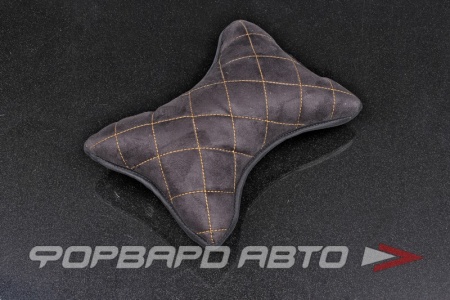 Купить Подушка на подголовник косточка EXPENSIV алькантара черная (строчка золотая) SKYWAY S08003003 Купить Подушка на подголовник косточка EXPENSIV алькантара черная (строчка золотая) SKYWAY S08003003