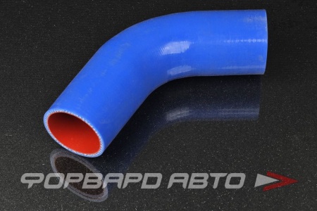Купить Патрубок силиконовый 60 мм, L=130*130 мм, для радиатора МАЗ, нижний, 4 слоя армировки, синий MELCO 500-1303025-03