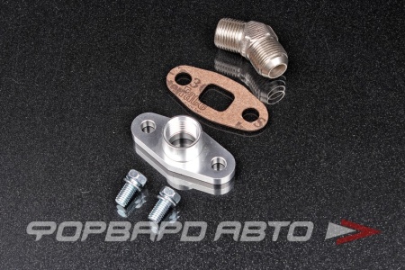 Купить Фланец слива с турбины Garrett T3 T4 GT40 - GT55 (с фитингом 45 гр) KINUGAWA 320-04001-014