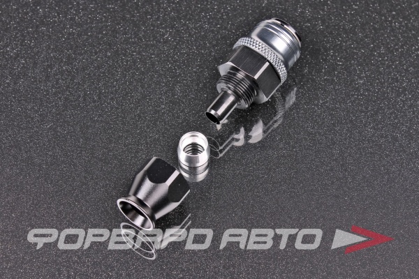 Фитинг AN6 под шланг тефлоновый PTFE, быстросъемный (quick release) "мама" (female) AB88 