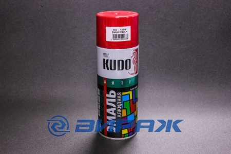 Купить Эмаль аэрозольная вишневая 520мл/270гр KUDO KU-1004