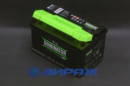 Купить Аккумулятор 12V 74а/ч (L) (246*175*175) (низ) 700A, г.Курск DOMINATOR 