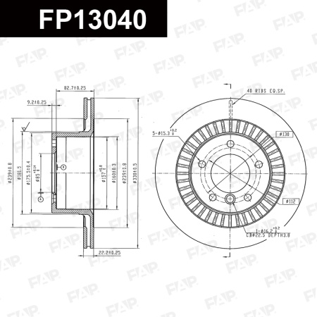Купить Диск тормозной FAP FP13040