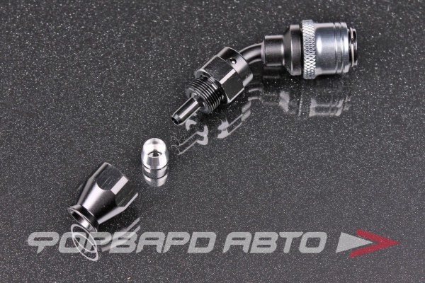 Фитинг AN4 45°, под шланг тефлоновый PTFE, быстросъемный (quick release) "мама" (female) AB88 