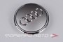 Колпачок ступицы для литых дисков Audi, D66/77мм, h4-12мм Grey+3D хром лого+ ободок <> AD-08