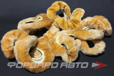 Купить Оплетка руля, мех искуственный (рыжий)  