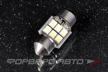 Купить Лампа светодиодная 12V C5W (салонная 28мм) (белый) SARITI SJ-2835-6SMD