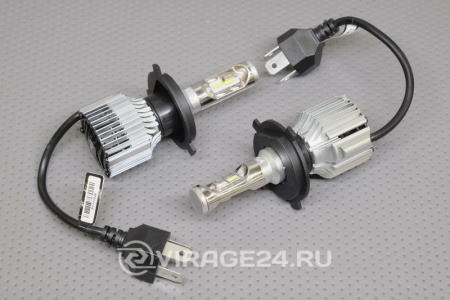 Купить Лампа светодиодная головного света H4 12-24V 36W, 4000LM, 6000K/3000K, с вентилятором и медной подложкой SARITI 