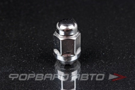 Купить Гайка колеса 12*1,25*35 конус с выступом, закрытая,  ключ 19, хром ВЕКТОР 401444 Cr