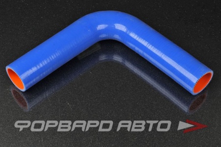 Купить Патрубок силиконовый 38 мм, 90°, L=200*200 мм, синий MELCO 90-38-200-200