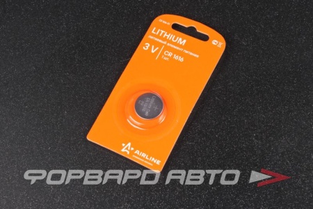 Купить Элемент питания 3V для брелоков сигнализаций литиевая AIRLINE CR1616-01
