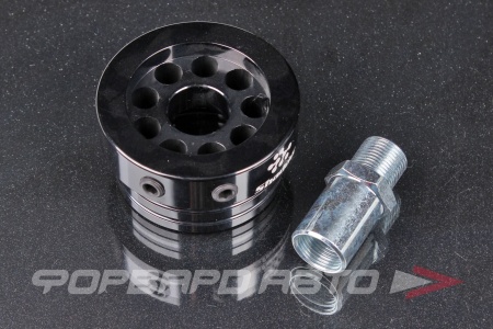 Купить Проставка адаптер под масляный фильтр Toyota GT86 Subaru BRZ Scion FRS M20*P1,5 / 1/8 PT (FA20 / 4U-GSE), черная под датчики SHADOW SW40046-03