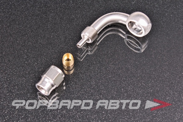 Фитинг BANJO AN3 - 11,2 мм, 90°, под тефлоновый шланг PTFE, нержавеющая сталь AB88 