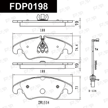 Купить Колодки тормозные FAP FDP0198