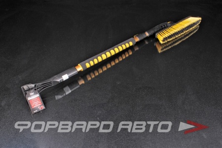 Купить Щётка-смётка со скребком телескопическая поворотная (90-130 см) с мягкой ручкой,распушенная щетина DSV R21003