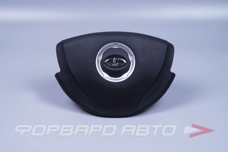 Купить Заглушка на руль LADA Largus (кнопка сигнала)  вместо подушки (графит) ПЛАСТИК 