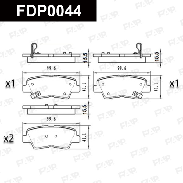 Колодки тормозные FAP FDP0044
