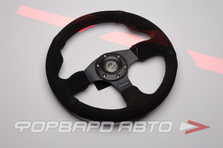 Купить Руль 320 мм, нулевой вылет, замша, черная нить NRG RST-012S