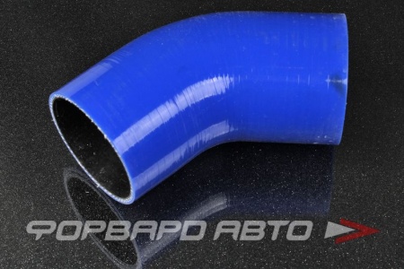 Купить Патрубок силиконовый 76 мм, 45°, синий (уценка) MELCO 76-45