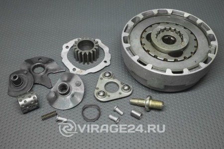 Купить Сцепление в сборе Alpha,Storm Indigo WM,50-110 сc(полуавтомат)(корзина сцепления+толкатель+рычаг сце  