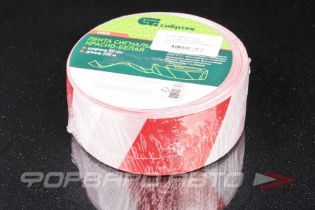 Купить Лента сигнальная 50ммх200м красно-белая СИБРТЕХ 89030