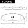 Колодки тормозные FAP FDP2092