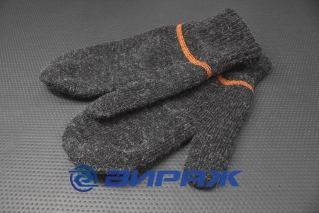 Купить Варежки полушерстянные двойные <> 