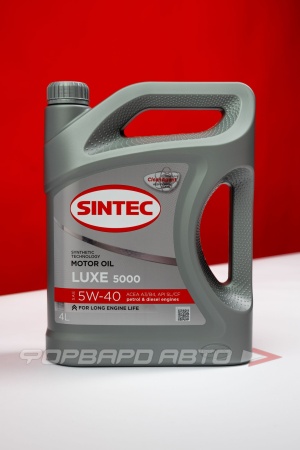 Купить Масло моторное 5W40 4л, LUXE 5000 A3/B4 SL/CF (п/с) SINTEC 600237