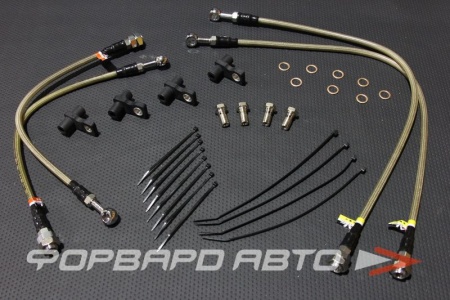 Купить Шланги тормозные армированные MMC Lancer EVO 4 5 6 7 8 9 CP9A CT9A только для суппортов BREMBO AL POWER G4D23-1