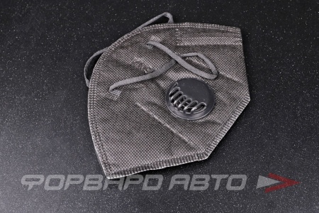 Купить Респиратор с клапаном FFP2  (пятислойный) белый/черный  КН-95