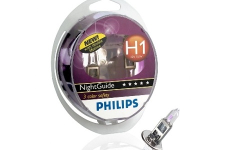 Купить Лампа H1 12V 55W Night Guide Double Life (2шт) PHILIPS 12258 NGDLS2