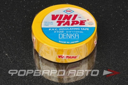 Купить Изолента 19мм*9м желтая DENKA #102-Yellow 9m