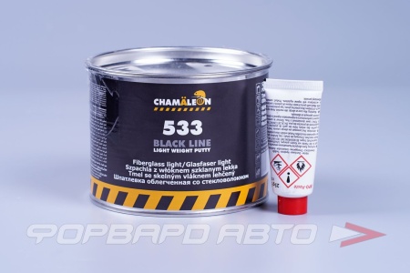 Купить Шпатлевка "Black Line" легкая со стекловолокном (+отверд), 515г. CHAMALEON 15334