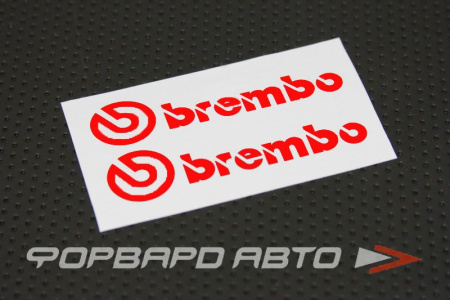 Наклейки BREMBO (2 шт) красные (85*20 мм) MELCO 