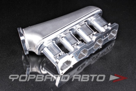 Купить Коллектор впускной Nissan Silvia SR20VE/VET, ГБЦ P11, AN10 под 2 ряда форсунок + дроссель OEM TPS 72 мм PLAZMAMAN SR20VE 8-INJ INLET