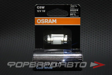 Лампа светодиодная 12V C5W 6000K OSRAM 6498CW-01B