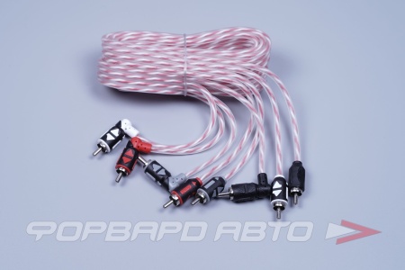Купить Кабель межблочный 4RCA-4RCA, 2 метр, угловые конекторы, витая пара, медь AURA RCA-AN24 MKII