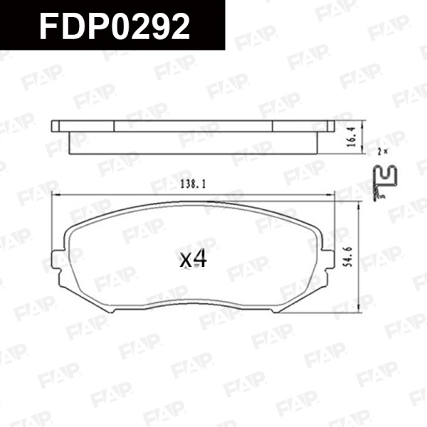 Колодки тормозные FAP FDP0292