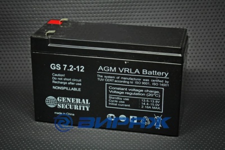 Купить Аккумулятор 12V 7а/ч "GS" CENRAL SECURITY 