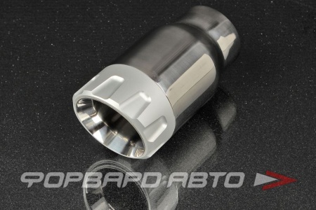 Купить Насадка глушителя Вход = 61 мм Выход = 80 мм Длина = 160 мм комбинированная Алюминий/Нержавейка (полированный хром/гладкий матовый) PROSPORT RS-07934