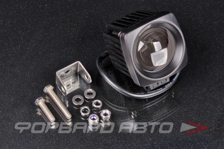 Купить Фара светодиодная 12V/24V 18W 6000K,1 диод, дальний свет 62*62(86)*76мм прямоугольная SKYWAY S07201131