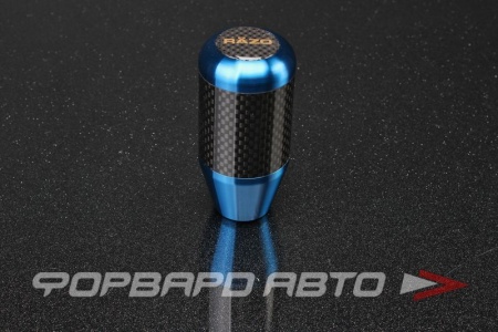 Купить Ручка КПП (алюминий + карбон), синяя RAZO 9367