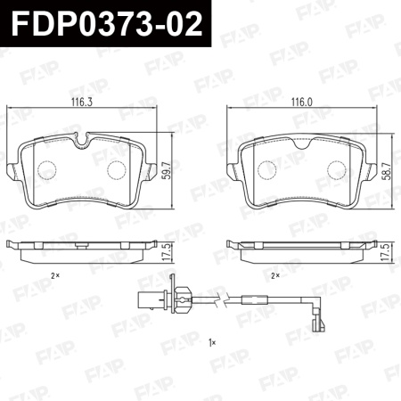 Купить Колодки тормозные FAP FDP0373-02