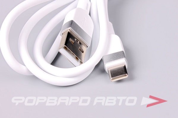 Кабель USB Type-C силиконовый белый  1м HOCO X109