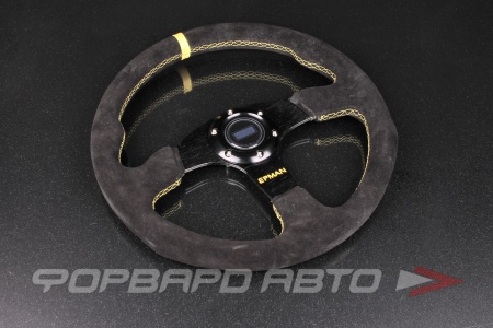 Купить Руль 355 мм, нулевой вылет, замша, желтая нить EPMAN EP-FXP9988Y