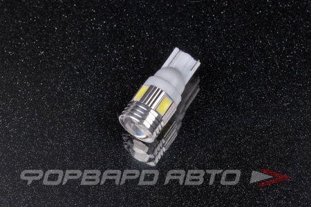 Купить Лампа светодиодная 24V W5W (T10) 6 SMD с линзой, белая SKYWAY S08202029