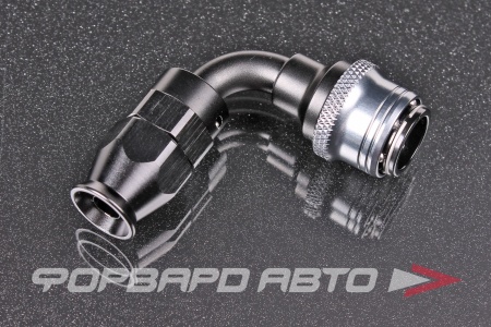 Купить Фитинг AN6 90°, под шланг тефлоновый PTFE, быстросъемный (quick release) "мама" (female) AB88 