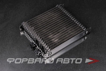 Купить Радиатор масляный 300*270*50 19 рядов универсальный вход ORB12 с фитингами (маслокулер / oil cooler) черный FORA CAOC15-AN12-BLACK