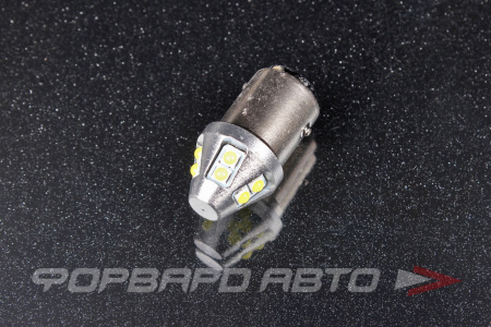 Лампа светодиодная 12-24V P21/5W 10 SMD диодов BAY15d 2-конт биполярная, Белая SKYWAY S08202094